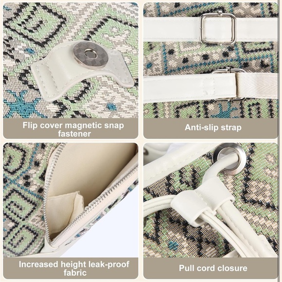 Boho Geometric Patterned Backpack - Picture 4 of 6